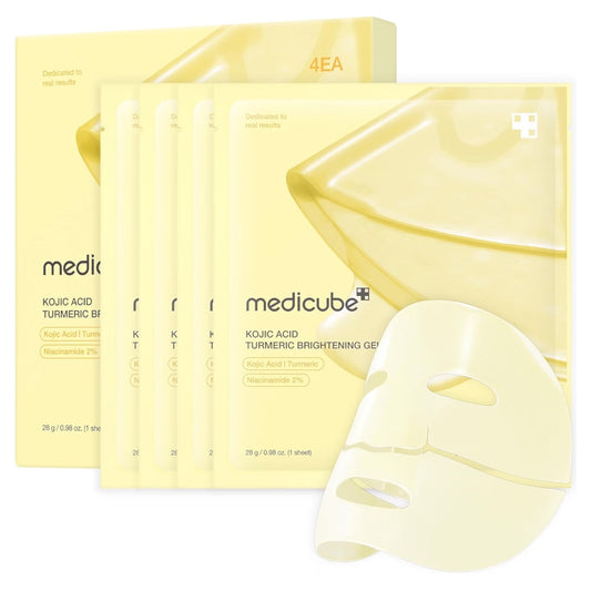 Máscara Medicube Kojic Acid Turmeric Brightening Gel 28g - 4 Unidades