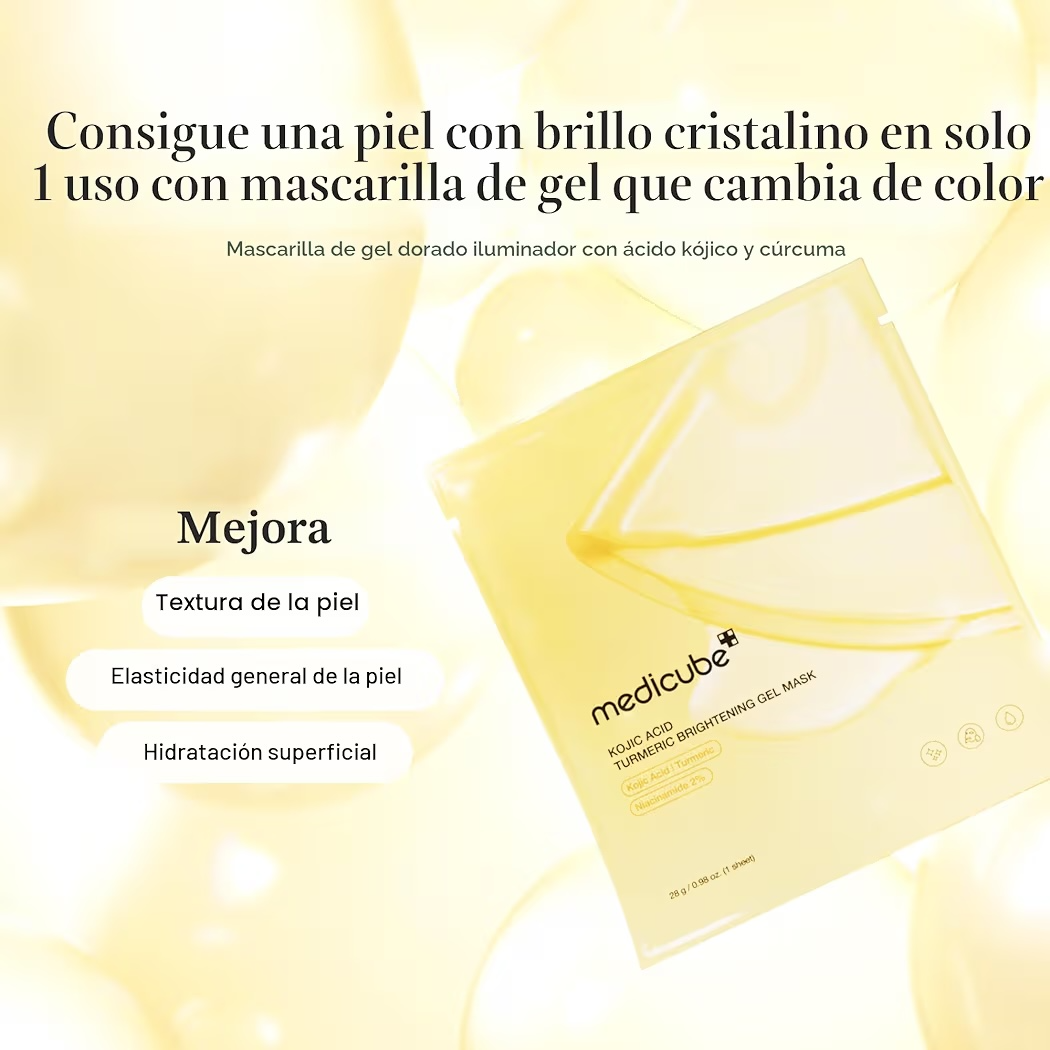 Máscara Medicube Kojic Acid Turmeric Brightening Gel 28g - 4 Unidades