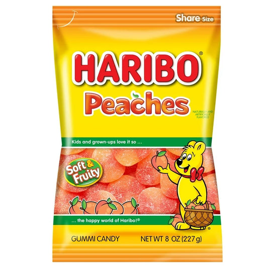 Gomitas Haribo Peaches Durazno Tamaño Grande 227g