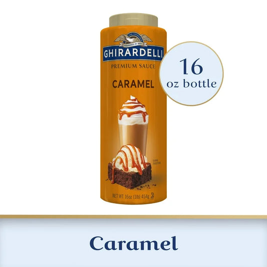 Salsa Caramelo Premium Ghirardelli Tamaño Grande 454g