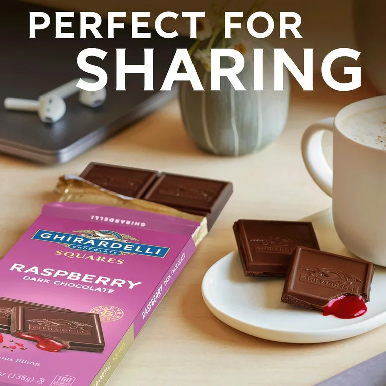 Chocolate Ghirardelli Squares Frambuesas 138g
