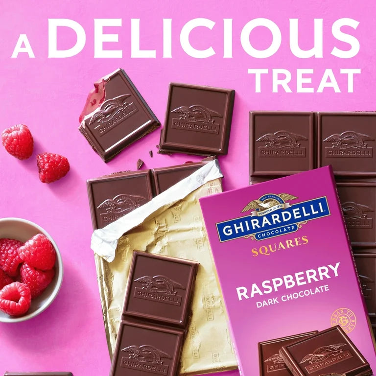 Chocolate Ghirardelli Squares Frambuesas 138g