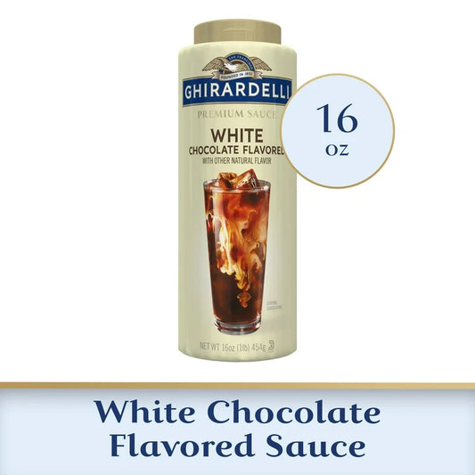 Salsa Chocolate Blanco Premium Ghirardelli Tamaño Grande 454g