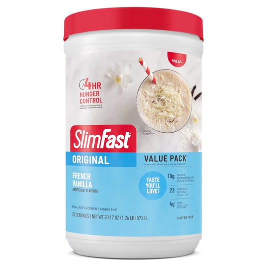 Mezcla de Batido SlimFast Original French Vanilla 572g - 22 Porciones