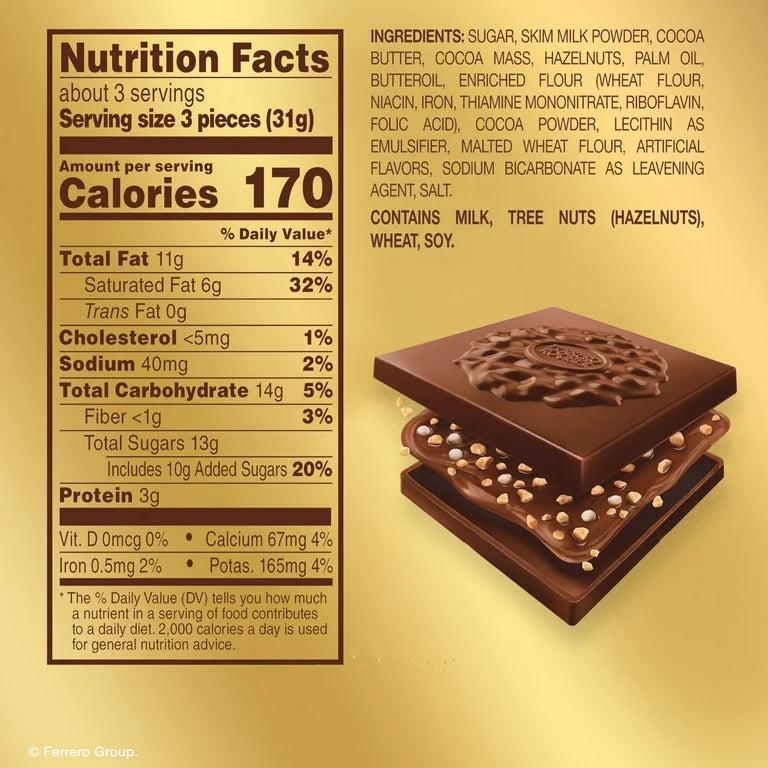 Chocolates Rellenos Ferrero Rocher Premium Surtidos x10 Unidades - 104g