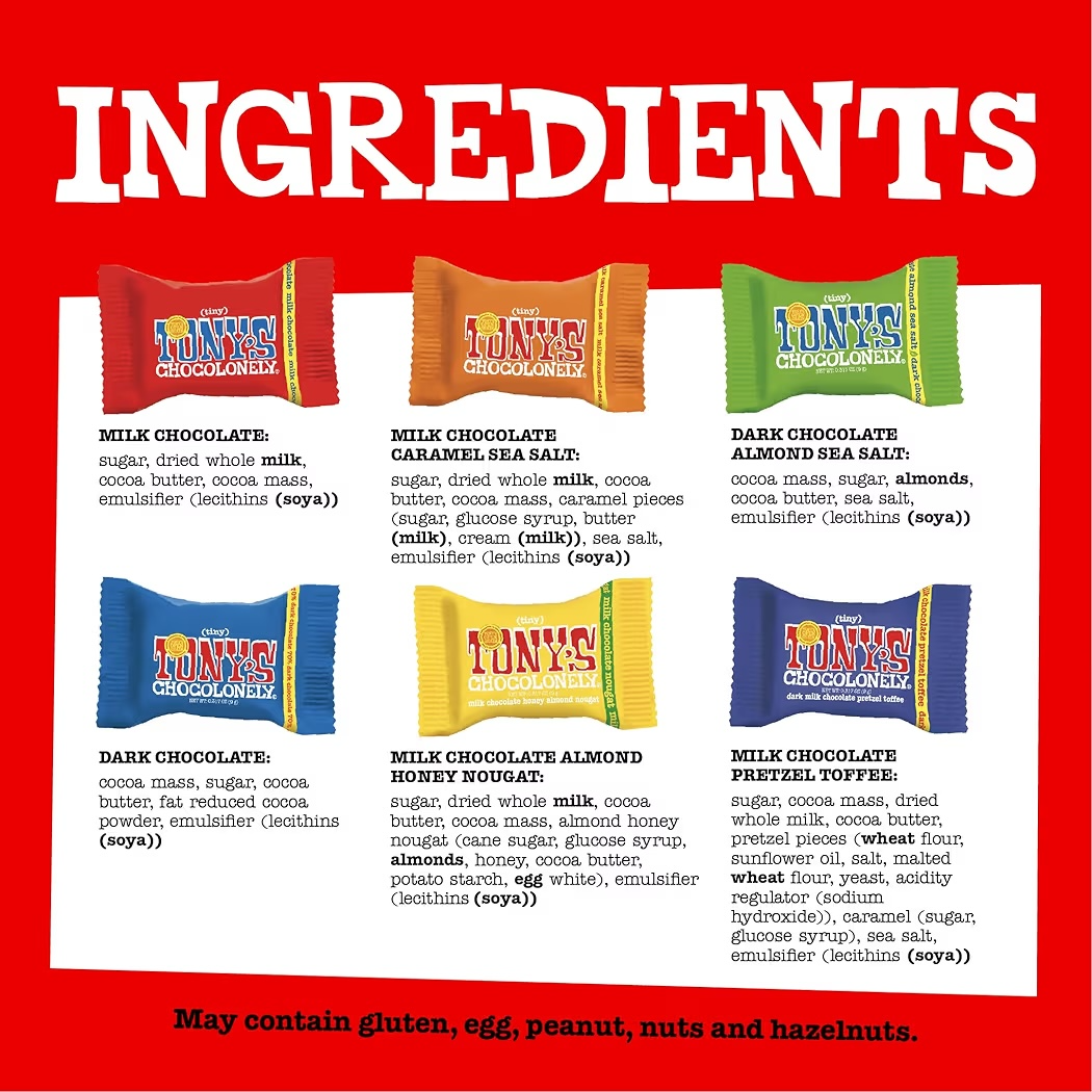 Chocolates Tony’s Chocolonely Assorted Chocolate Flavors x14 Unidades - 126g
