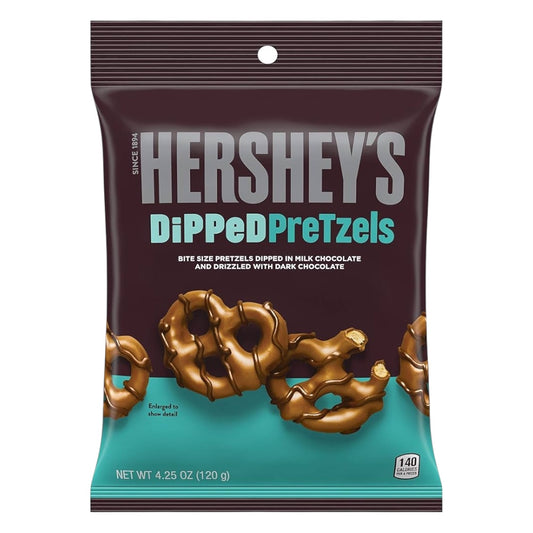 Hershey’s Dipped Pretzels Milk Chocolate + Dark Chocolate 120g