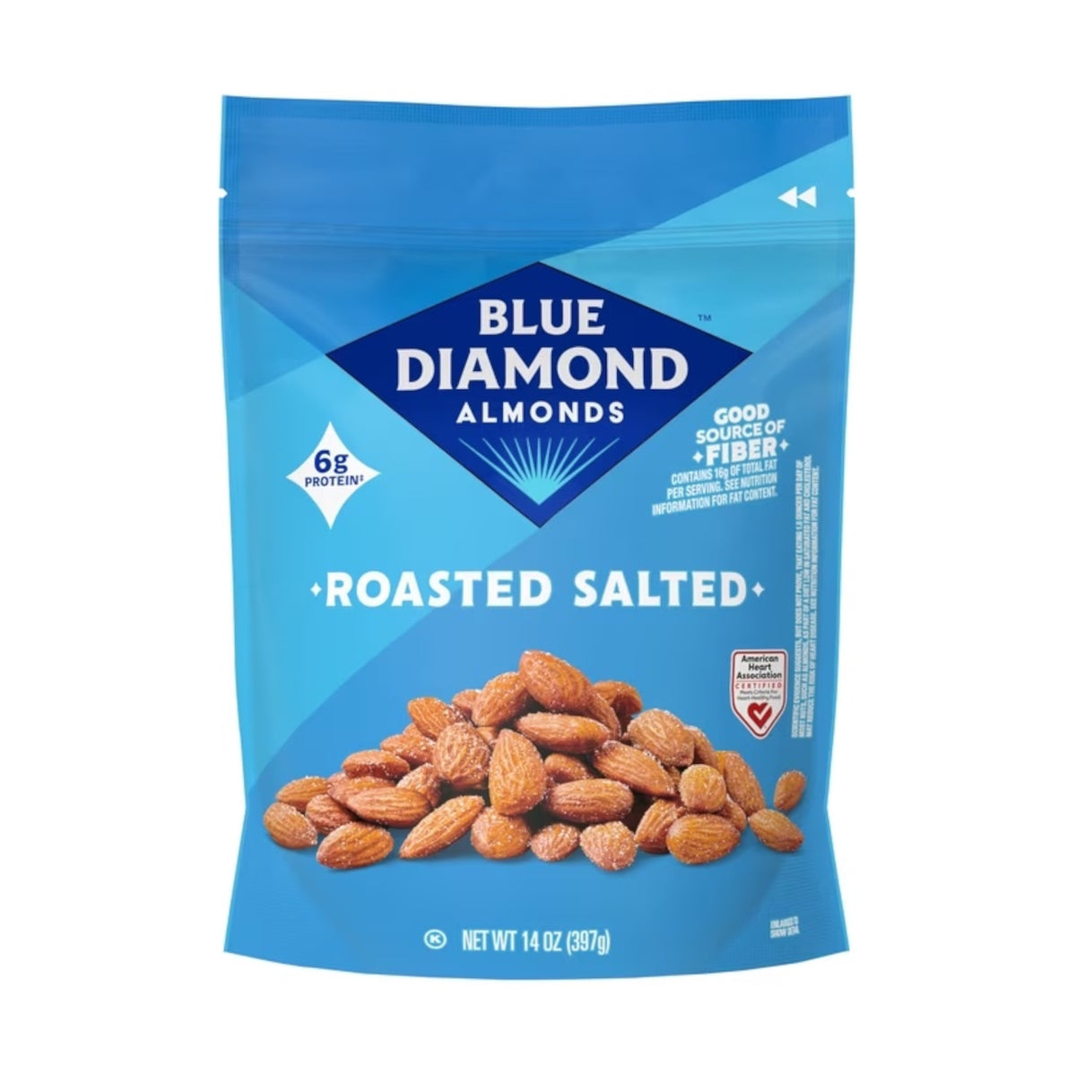 Almendras Tostadas Blue Diamond Roasted Salted Tamaño Grande 397g