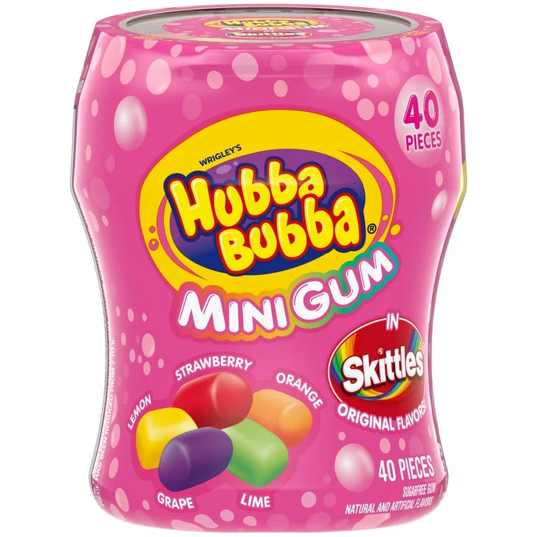 Chicles Hubba Bubba Sabor Skittles Original Flavors x40 Unidades