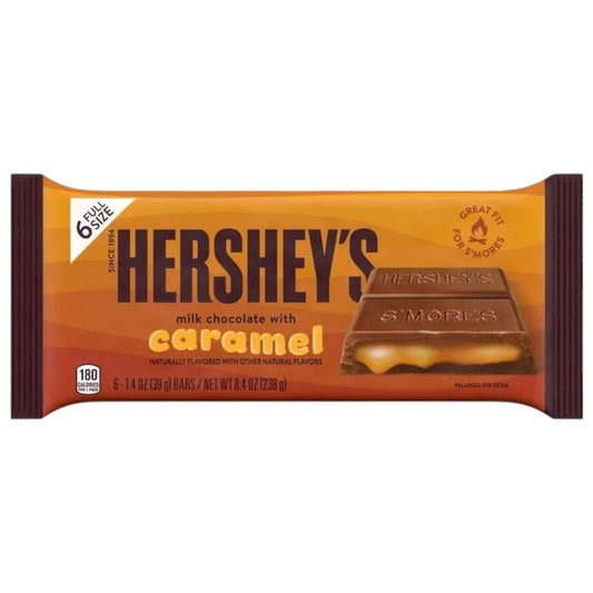 Chocolate Hershey’s Relleno Caramelo Tamaño Grande 238g - 6 Unidades