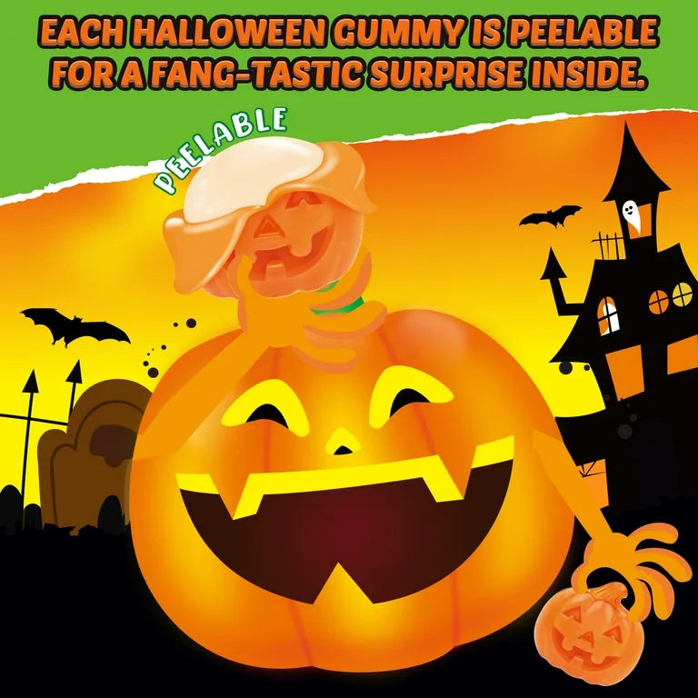 HALLOWEEN: Gomitas de Naranja Pelables Pumpkin Amos Peelerz Tamaño Grande 170g