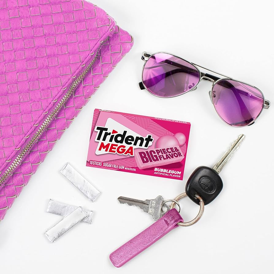 Chicles Trident MEGA Bubblegum x10 Sticks