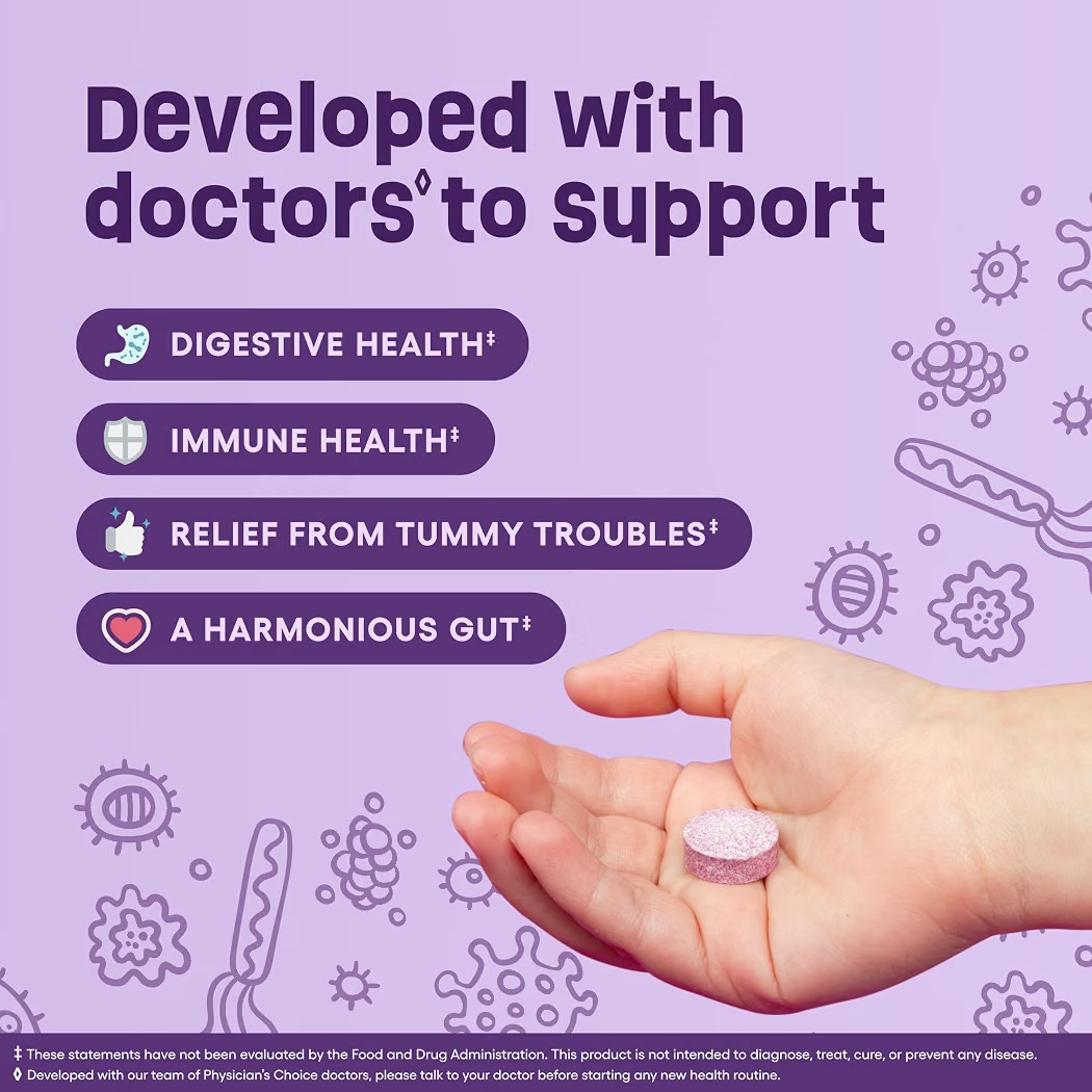 PROBIOTIC KIDS: Pastillas Masticables Physician’s Choice Tart Berry Kids Probiotic x30 Unidades