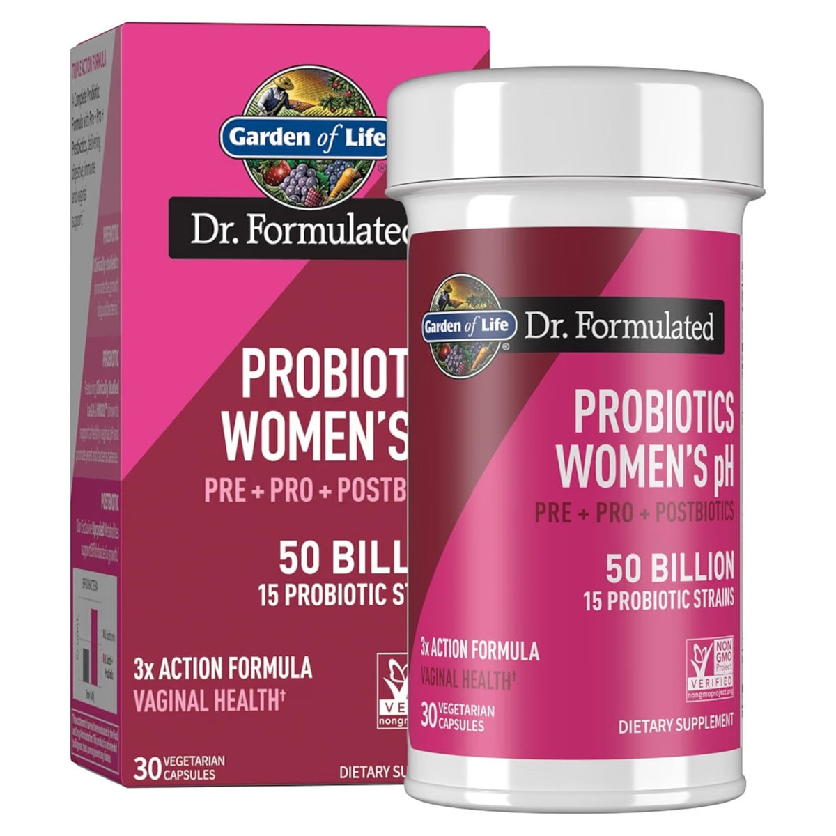 PROBIOTICS: Cápsulas Vegetarianas Garden of Life Dr. Formulated Probiotics Women’s pH x30 Unidades