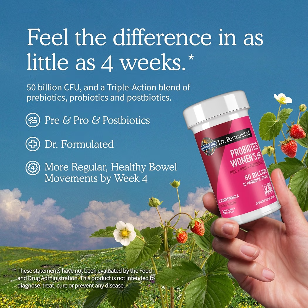 PROBIOTICS: Cápsulas Vegetarianas Garden of Life Dr. Formulated Probiotics Women’s pH x30 Unidades
