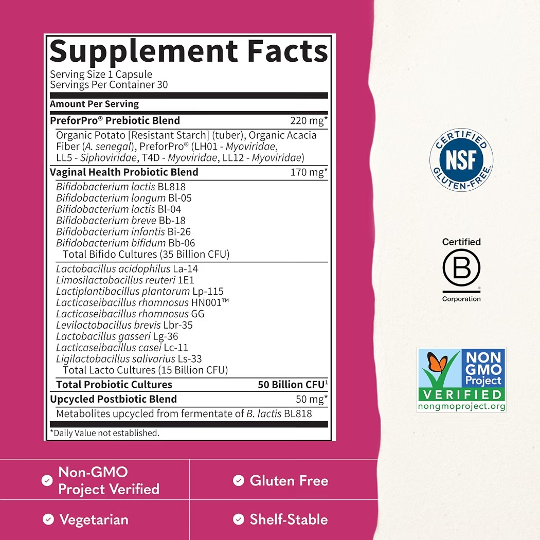 PROBIOTICS: Cápsulas Vegetarianas Garden of Life Dr. Formulated Probiotics Women’s pH x30 Unidades