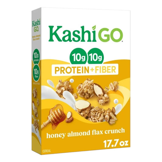 Cereal Kashi GO Almendra, Miel, Lino Crunch 10g Proteína 10g Fibra - 501g