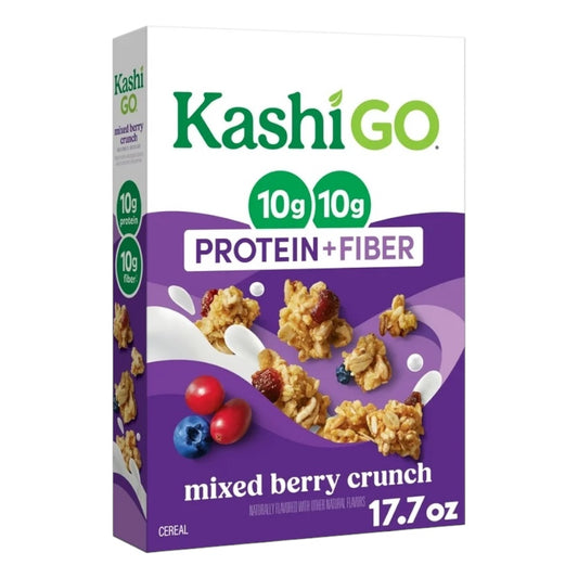 Cereal Kashi GO Mixed Berry Crunch 10g Proteína 10g Fibra - 501g