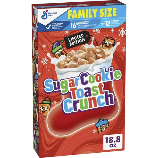 NAVIDAD: Cereal Sugar Cookie Toast Crunch Tamaño Familiar 532g