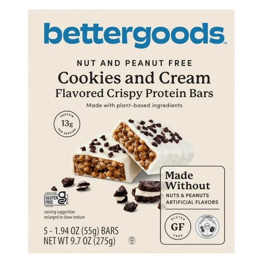 Barras Proteína Bettergoods Cookies and Cream x5 Unidades - 275g
