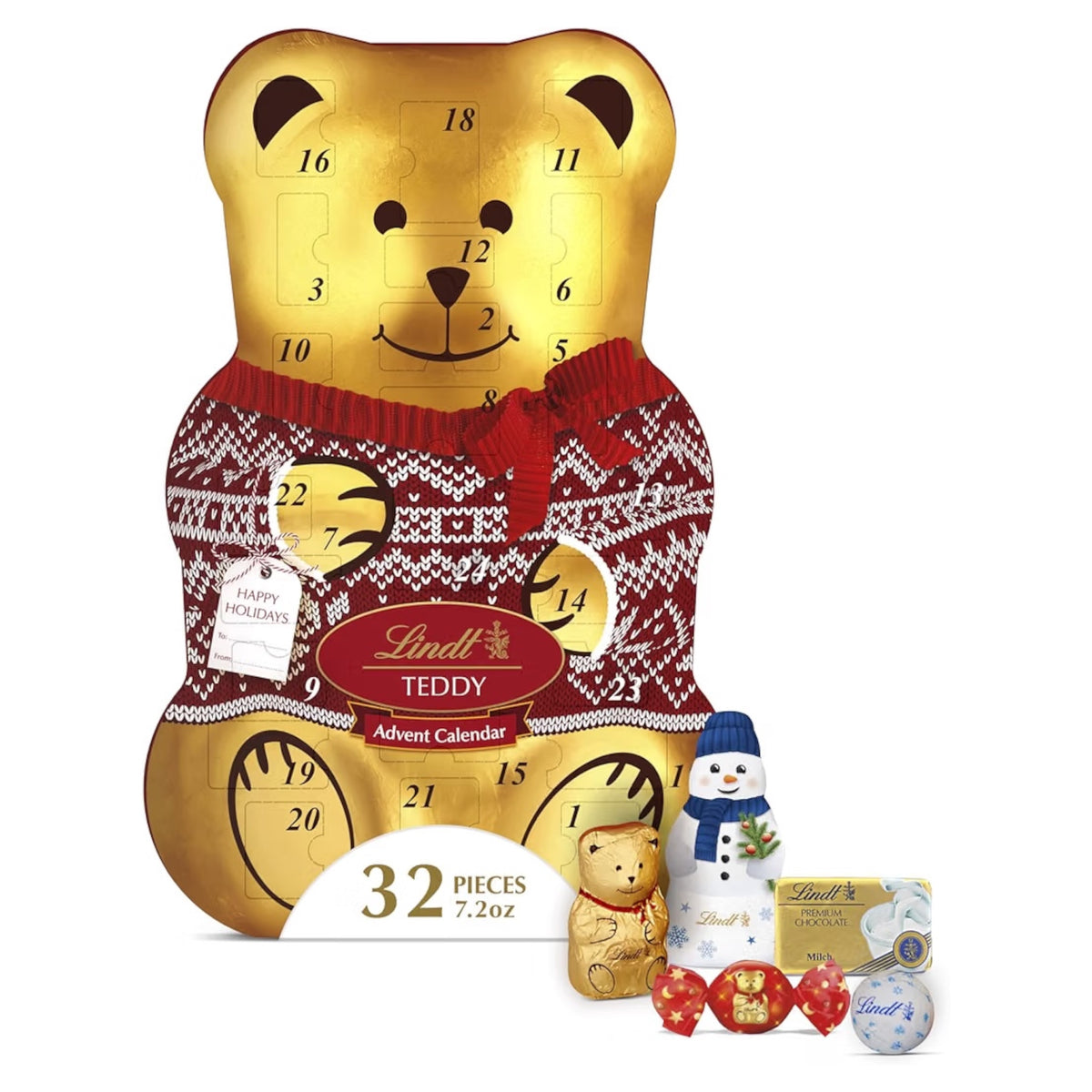 NAVIDAD: Calendario de Adviento Chocolates Lindt Teddy 32 Days