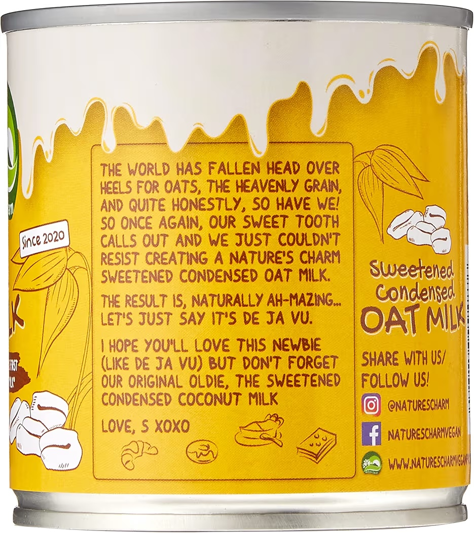 Leche de Avena Condensada Nature’s Charm Sweetened Condensed Oat Milk 320g