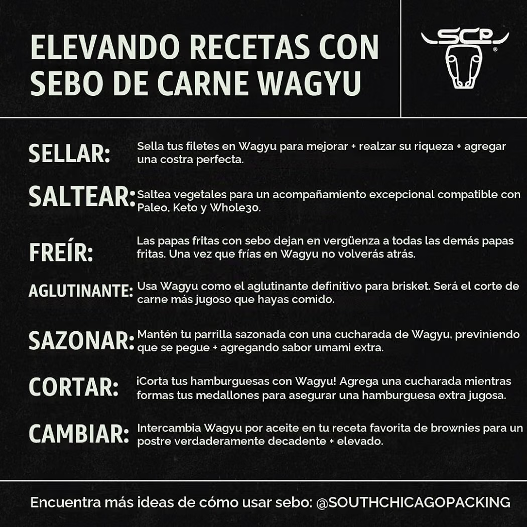 Grasa de Cocina South Chicage Packing Wagyu Beef Tallow 1.19 Kg