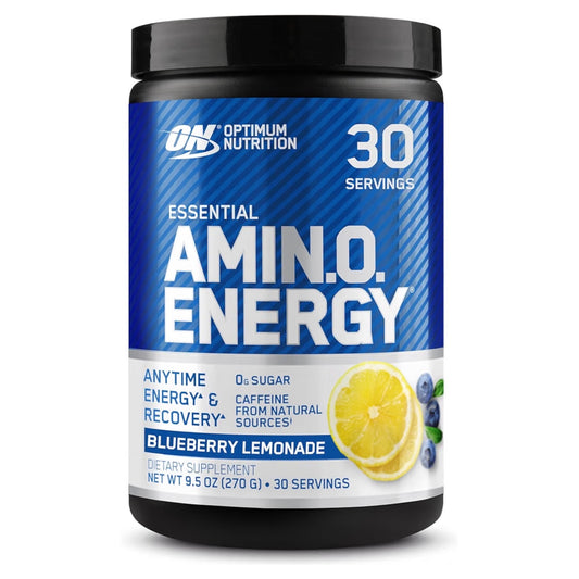 Polvo Energético Preentreno Optimum Nutrition Essential Amin.O. Energy Blueberry Lemonade 270g