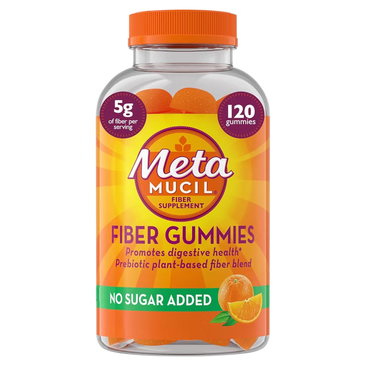 FIBRA: Gomitas Metamucil Fiber Gummies No Sugar Added x120 Unidades
