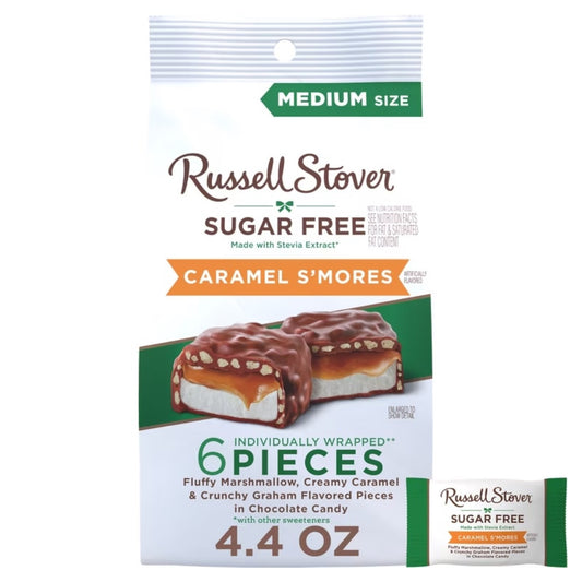 Caramelos Russell Stover Caramel S’Mores Cubierto Chocolate 124g