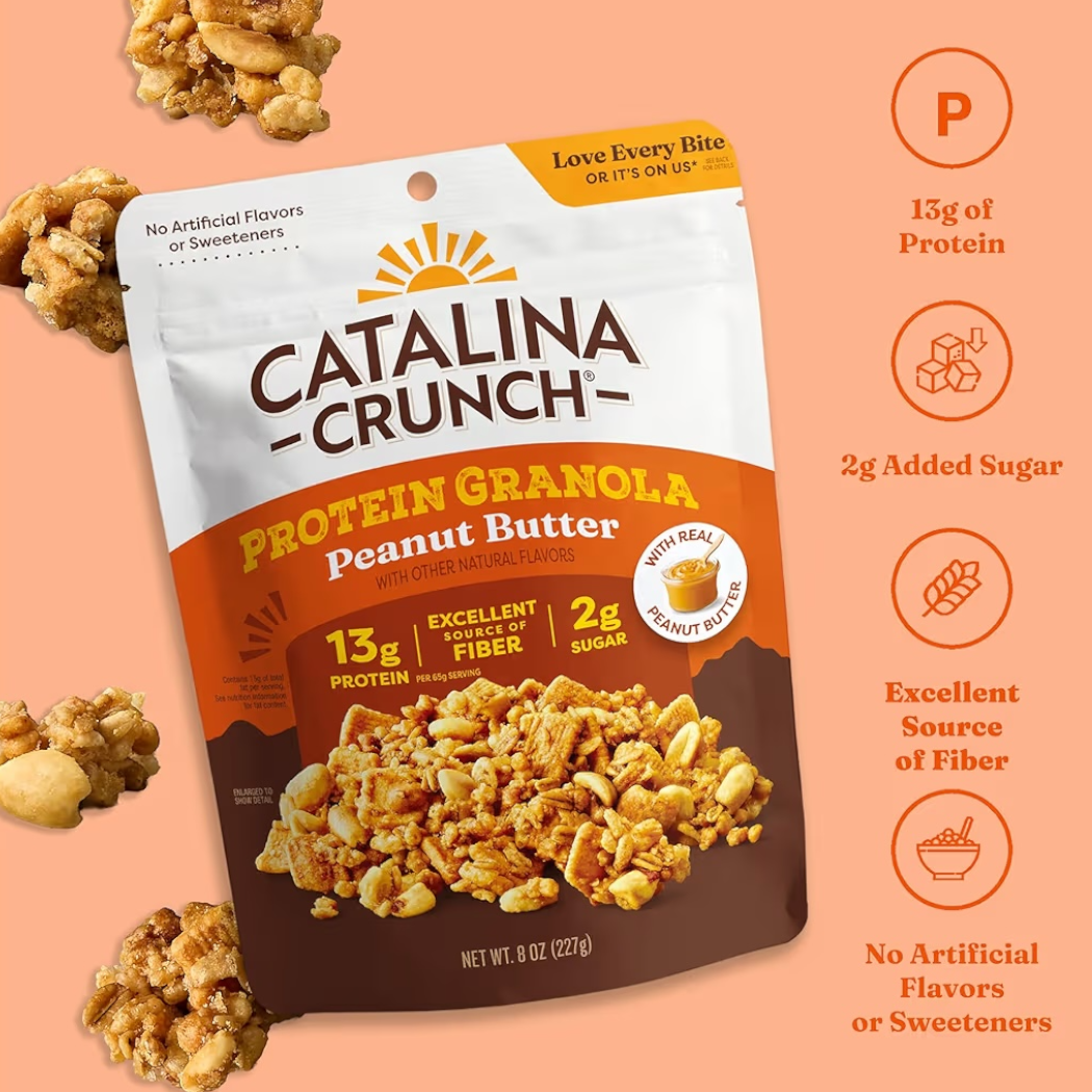 Granola Proteica Catalina Crunch Peanut Butter Tamaño Grande 227g