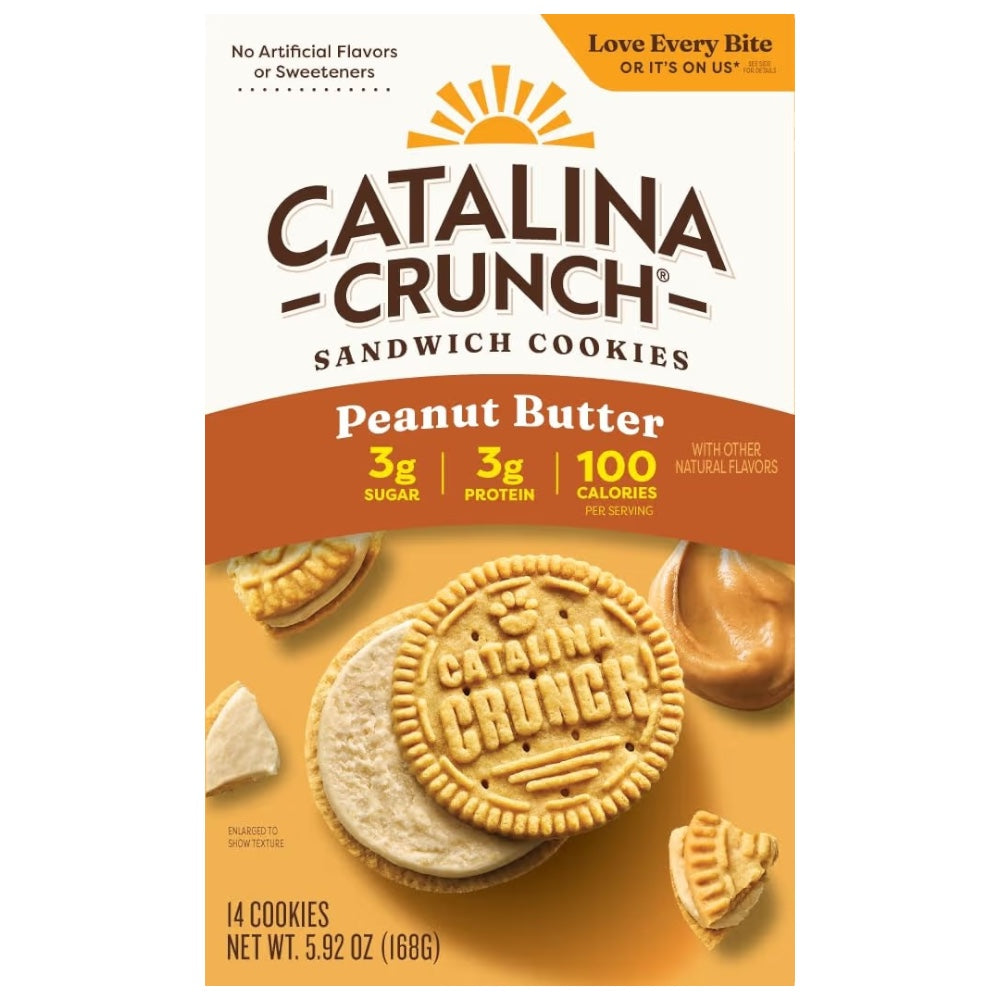Galletas de Proteína Catalina Crunch Rellenas Mantequilla de Maní x14 Unidades - 168g