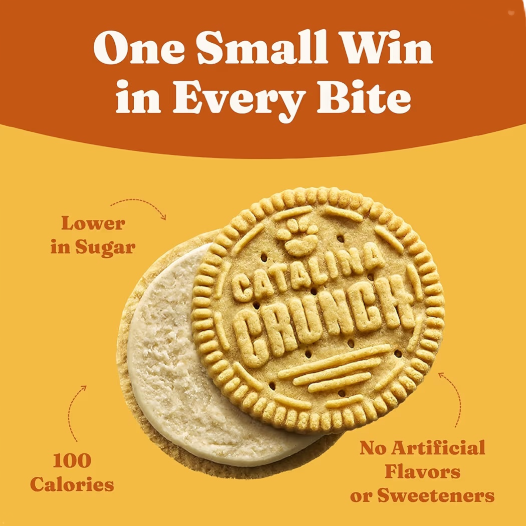 Galletas de Proteína Catalina Crunch Rellenas Mantequilla de Maní x14 Unidades - 168g