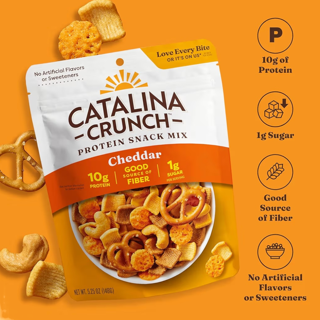 Mix Snack Proteico Catalina Crunch Queso Cheddar 148g