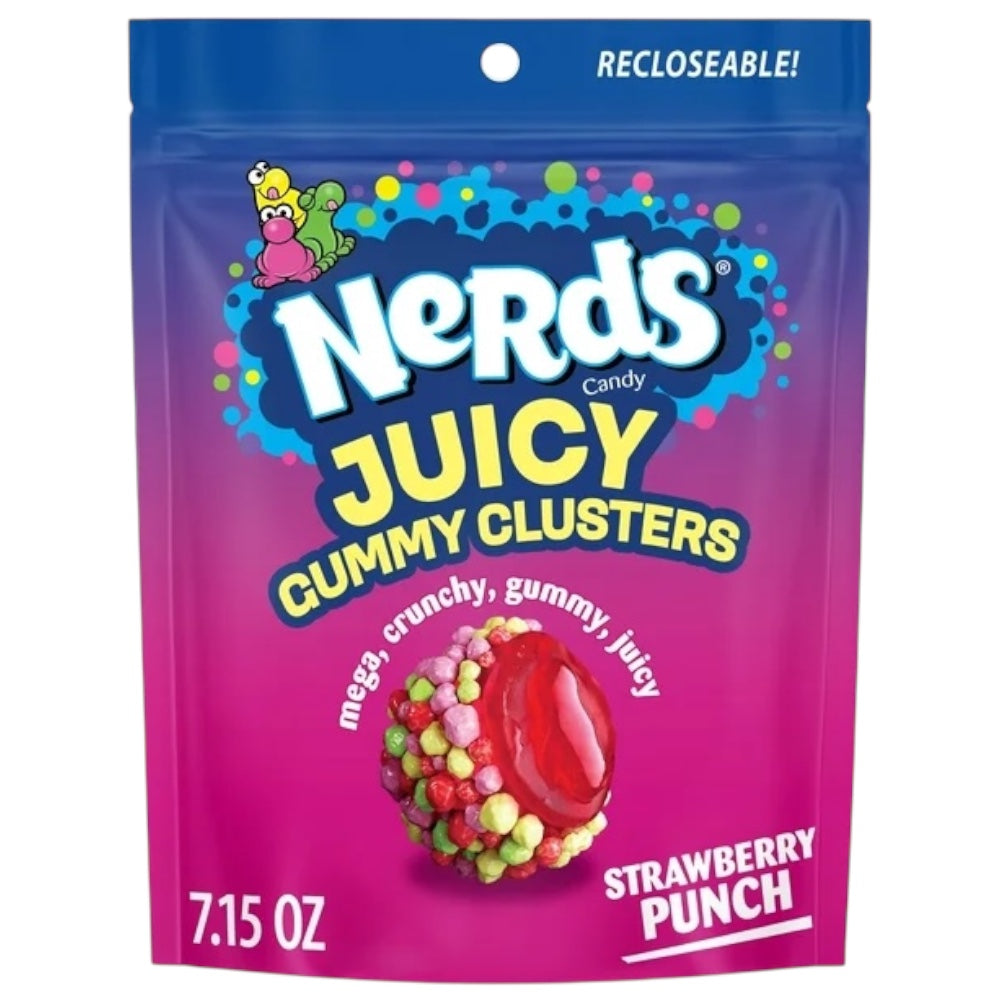 Nerds Juicy Gummy Clusters Strawberry Punch Gomitas Grande 202g