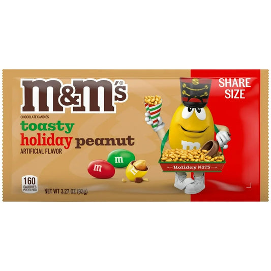 NAVIDAD: M&M’S Maíz Tostado Toasty Holiday Peanut Tamaño Grande 92g