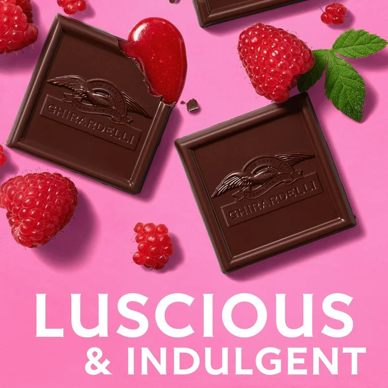 Chocolates Ghirardelli Squares Dark Chocolate Frambuesa 151g