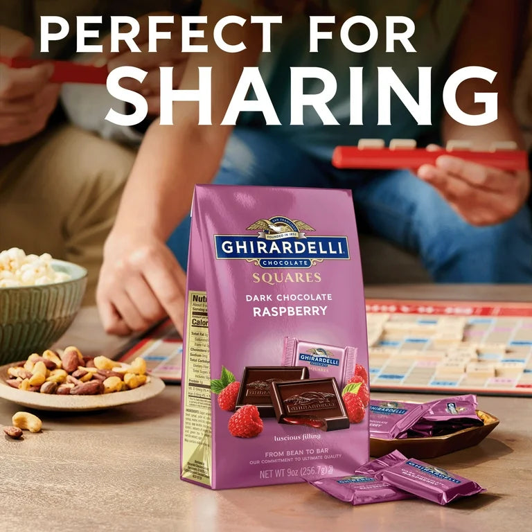 Chocolates Ghirardelli Squares Dark Chocolate Frambuesa 151g