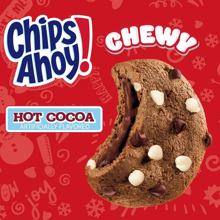 NAVIDAD: Galletas Chips Ahoy! Chewy Hot Cocoa Tamaño Grande 281g