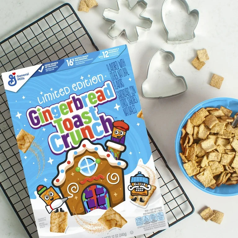 NAVIDAD: Cereal Gingerbread Toast Crunch Tamaño Grande 340g