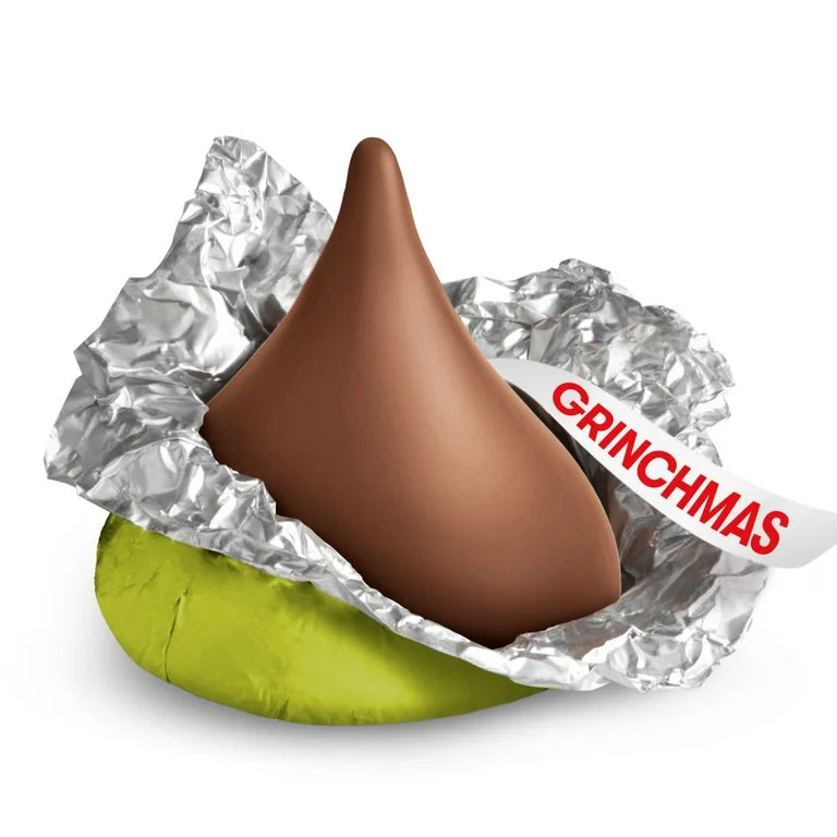 NAVIDAD: Hershey’s Kisses Grinch Milk Chocolate Tamaño Grande 269g