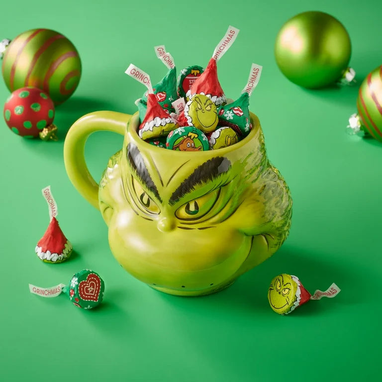 NAVIDAD: Hershey’s Kisses Grinch Milk Chocolate Tamaño Grande 269g