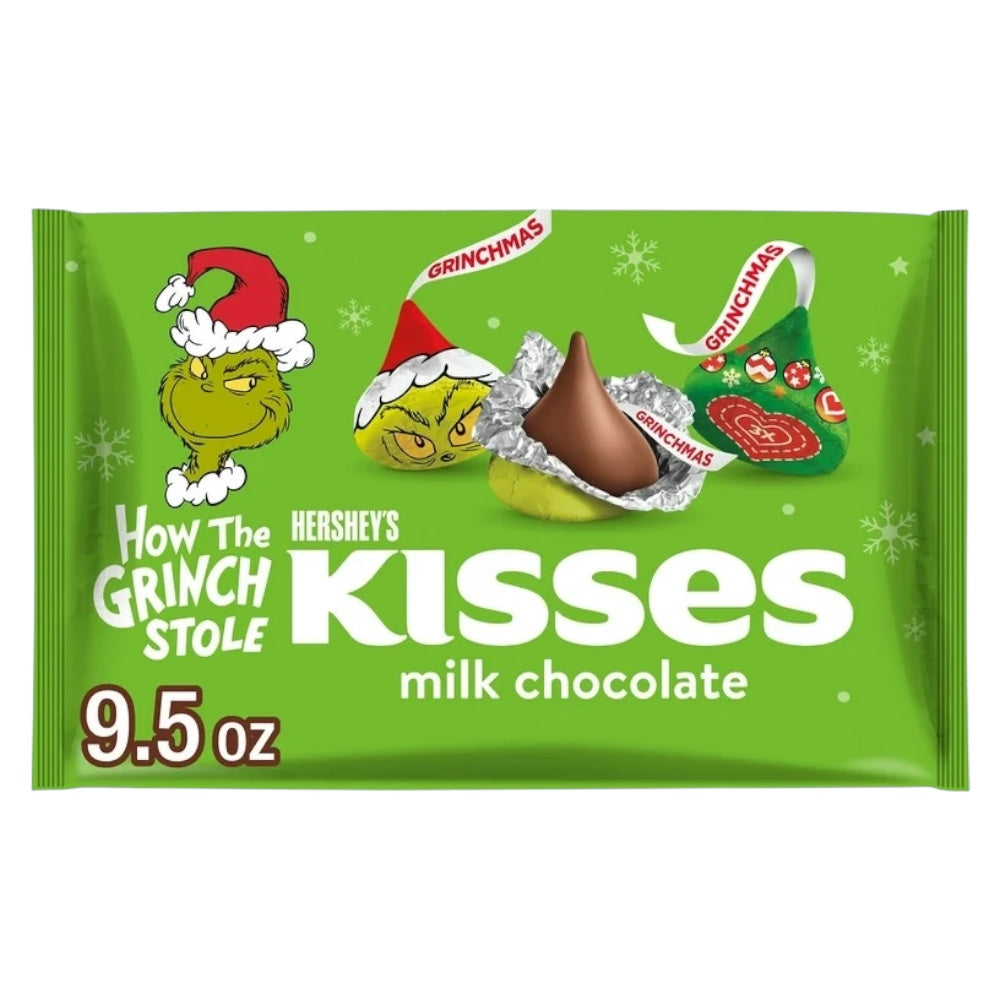 NAVIDAD: Hershey’s Kisses Grinch Milk Chocolate Tamaño Grande 269g