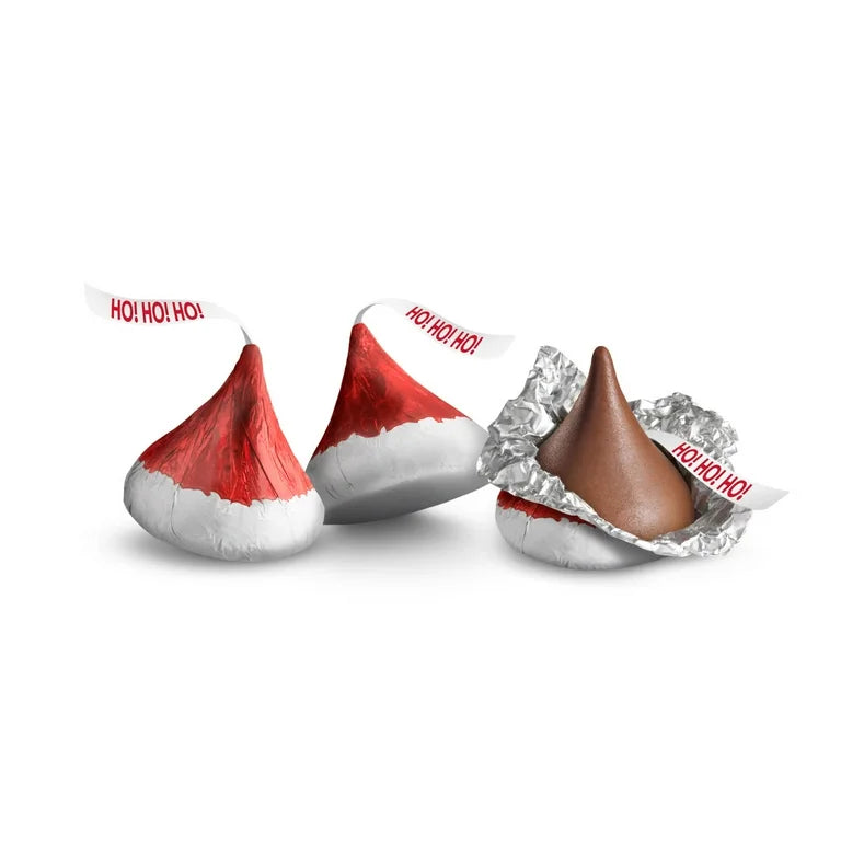 NAVIDAD: Hershey’s Kisses Santa Hat Milk Chocolate Tamaño Grande 286g