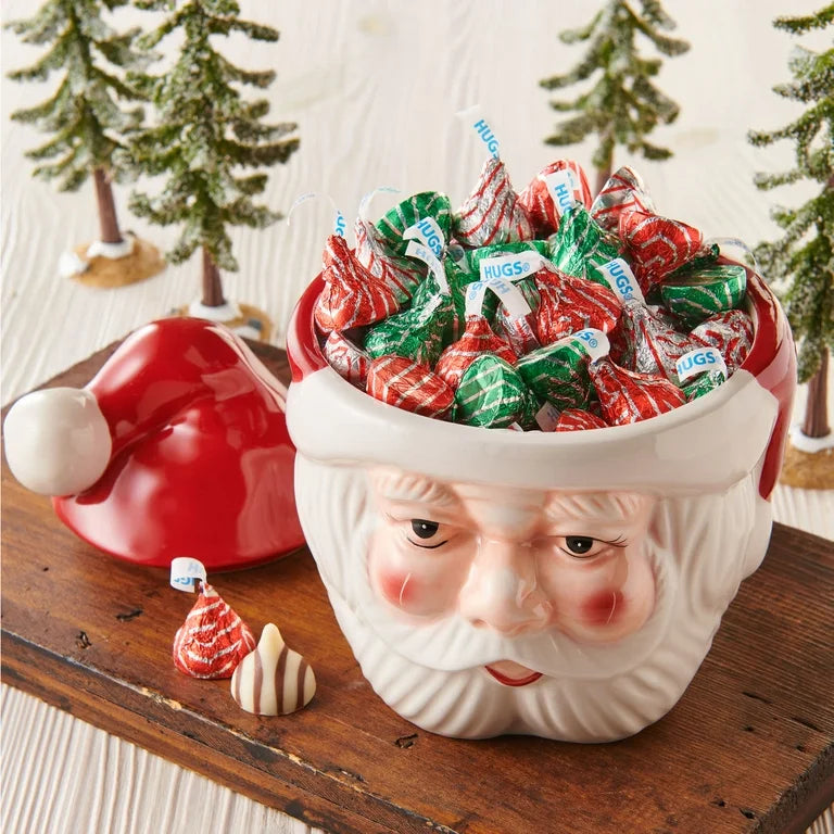 NAVIDAD: Chocolates Hershey’s Kisses Hugs Milk Chocolate & White Creme Tamaño Grande 286g