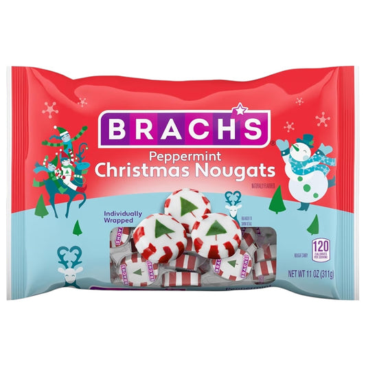 NAVIDAD: Turrones Menta Brach’s Peppermint Christmas Nougats Tamaño Grande 311g