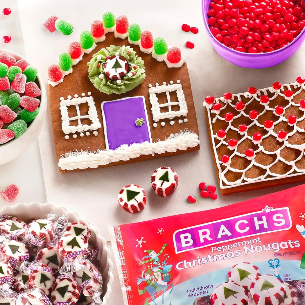 NAVIDAD: Turrones Menta Brach’s Peppermint Christmas Nougats Tamaño Grande 311g