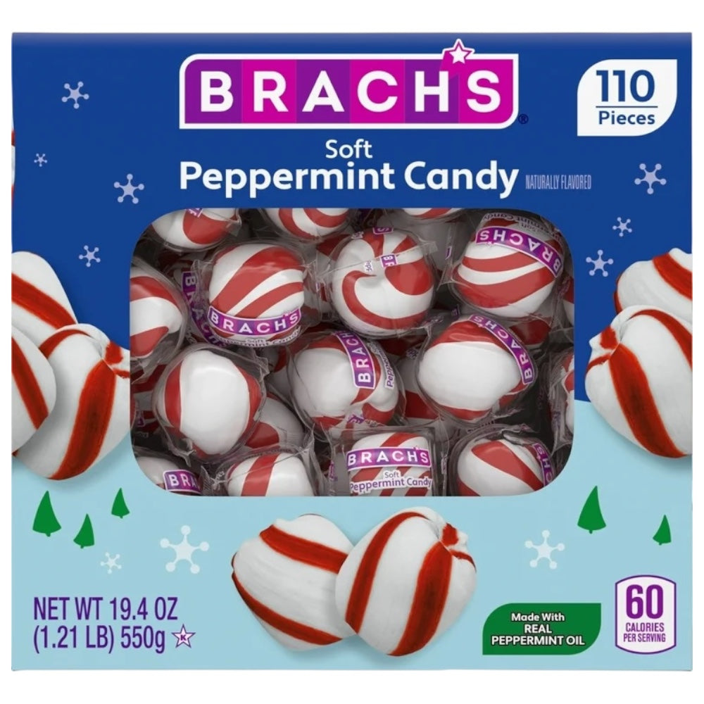 NAVIDAD: Caramelos Menta Suaves Brach’s Soft Peppermint Candy x110 Unidades - 550g