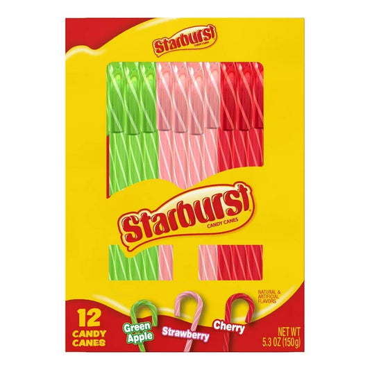 NAVIDAD: Bastones Navideños Starburst x12 Unidades - 150g