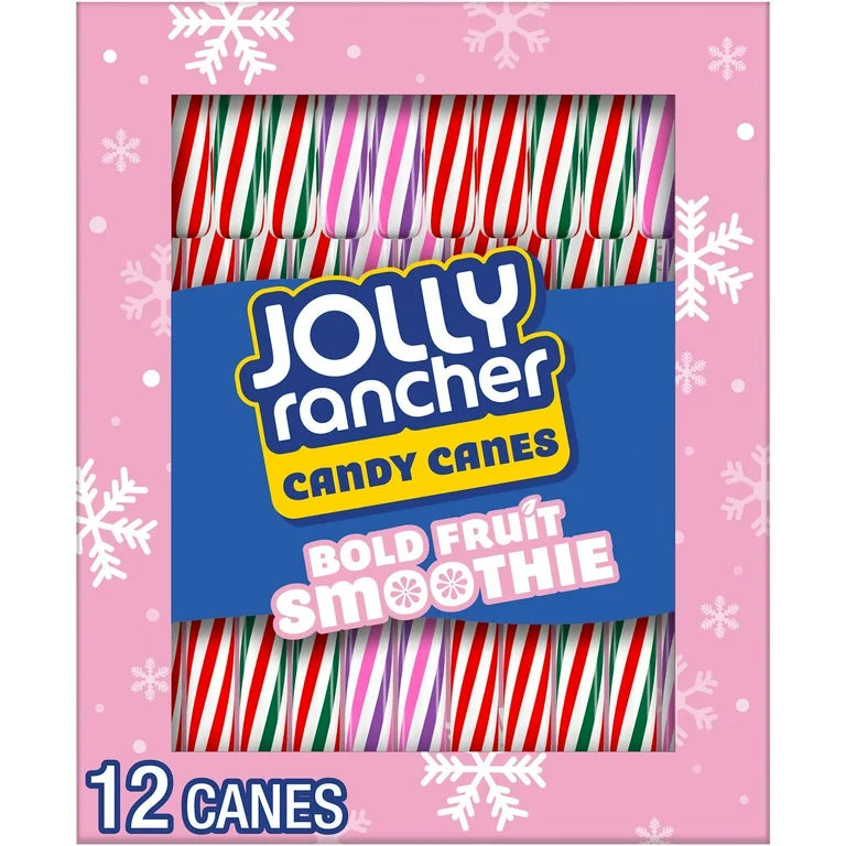 NAVIDAD: Bastones Navideños Jolly Rancher Smoothie x12 Unidades - 150g